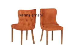 میز و صندلی ناهار خوری 4 نفره چوبی نیوچستر طوسی آجری 120*80*77 | کارما چوب استور